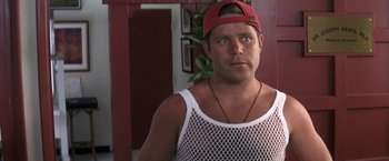 Movie still from “50 First Dates” (2004), directed by Peter Segal – A person wearing a hat; Close Up shot, Low angle