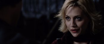 Movie still from “8 Mile” (2002), directed by Curtis Hanson – A person with blonde hair; Close Up shot, Over the shoulder angle