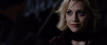 Movie still from “8 Mile” (2002), directed by Curtis Hanson – A woman's face in the dark; Close Up shot, Over the shoulder angle