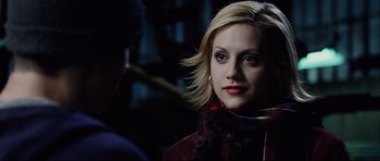 Movie still from “8 Mile” (2002), directed by Curtis Hanson – A person wearing a jacket; Close Up shot, Over the shoulder angle