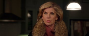Movie still from “A Bad Moms Christmas” (2017), directed by Scott Moore – A person wearing a fur coat; Close Up shot, Low angle
