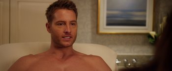 Movie still from “A Bad Moms Christmas” (2017), directed by Scott Moore – A person sitting in a chair; Close Up shot, Over the shoulder angle