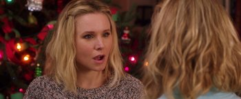 Movie still from “A Bad Moms Christmas” (2017), directed by Scott Moore – A person talking to another person; Close Up shot, Over the shoulder angle