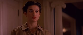 Movie still from “A Few Good Men” (1992), directed by Rob Reiner – A person wearing a shirt; Close Up shot, Over the shoulder angle