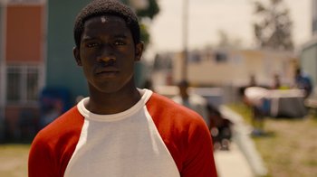 Movie still from “Snowfall” (2017), directed by Hiro Murai – Close Up shot, High angle