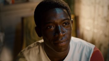 Movie still from “Snowfall” (2017), directed by Hiro Murai – Close Up shot, High angle