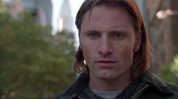 Movie still from “A Perfect Murder” (1998), directed by Andrew Davis – A person with long hair; Close Up shot, Low angle