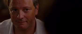 Movie still from “A Single Man” (2009), directed by Tom Ford – A man's face in a dark room; Close Up shot, Over the shoulder angle