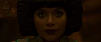 Movie still from “A Wrinkle in Time” (2018), directed by Ava DuVernay – A woman's face in the dark; Extreme Close Up shot, Overhead angle