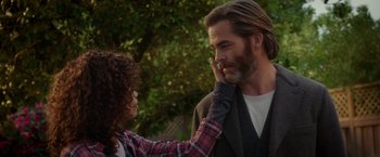 Movie still from “A Wrinkle in Time” (2018), directed by Ava DuVernay – A man and a woman touching their faces; Close Up shot, Over the shoulder angle