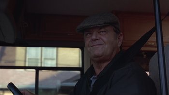 Movie still from “About Schmidt” (2002), directed by Alexander Payne – A person wearing a hat; Close Up shot, Low angle