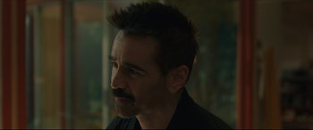 Movie still from “After Yang” (2021), directed by Kogonada – A person with a beard; Close Up shot, Over the shoulder angle