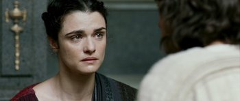 Movie still from “Agora” (2009), directed by Alejandro Amenábar – Close Up shot, Over the shoulder angle