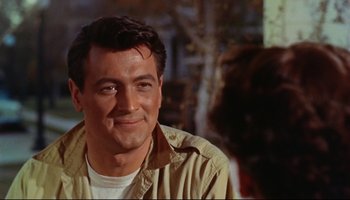 Movie still from “All That Heaven Allows” (1955), directed by Douglas Sirk – A person wearing a shirt; Close Up shot, Low angle