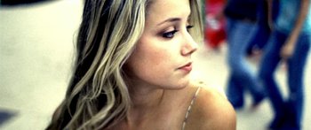 Movie still from “All the Boys Love Mandy Lane” (2006), directed by Jonathan Levine – A person with long hair; Close Up shot, Low angle