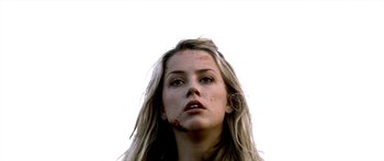 Movie still from “All the Boys Love Mandy Lane” (2006), directed by Jonathan Levine – A young woman with a cut on her face; Close Up shot, Low angle