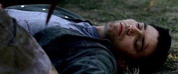 Movie still from “All the Boys Love Mandy Lane” (2006), directed by Jonathan Levine – A person laying on the ground; Close Up shot, Overhead angle