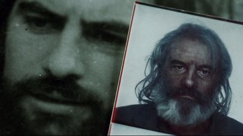 Movie still from “Amores Perros” (2000), directed by Alejandro G. Iñárritu – A picture of a man's face; Extreme Close Up shot, Overhead angle