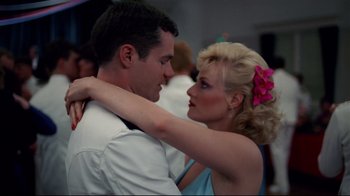 Movie still from “An Officer and a Gentleman” (1982), directed by Taylor Hackford – A man and a woman dancing together at a party; Close Up shot, Low angle