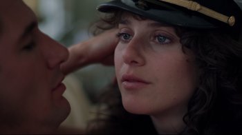 Movie still from “An Officer and a Gentleman” (1982), directed by Taylor Hackford – A person wearing a hat; Close Up shot, Low angle
