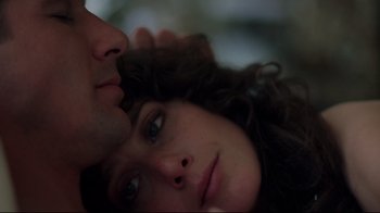 Movie still from “An Officer and a Gentleman” (1982), directed by Taylor Hackford – A person laying on a person's face; Close Up shot, Overhead angle