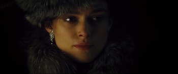 Movie still from “Anna Karenina” (2012), directed by Joe Wright – A person wearing a fur coat; Close Up shot, Over the shoulder angle