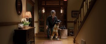 Movie still from “Anomalisa” (2015), directed by Duke Johnson – A man and a child in a room; Wide shot, Over the shoulder angle
