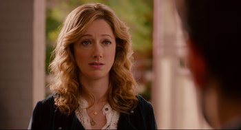 Movie still from “Ant-Man” (2015), directed by Peyton Reed – A person with long hair; Close Up shot, Over the shoulder angle