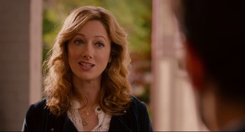 Movie still from “Ant-Man” (2015), directed by Peyton Reed – A person with long hair; Close Up shot, Over the shoulder angle