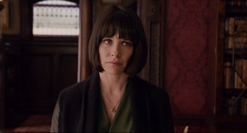 Movie still from “Ant-Man” (2015), directed by Peyton Reed – A person wearing a jacket; Close Up shot, Over the shoulder angle