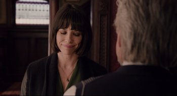 Movie still from “Ant-Man” (2015), directed by Peyton Reed – A woman smiles at a man in a suit; Close Up shot, Over the shoulder angle