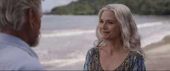 Movie still from “Ant-Man and the Wasp” (2018), directed by Peyton Reed – A woman standing on the beach near the water; Close Up shot, Over the shoulder angle