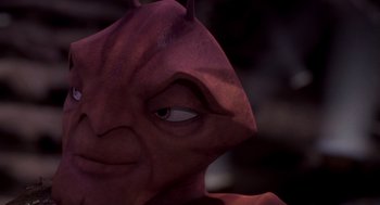 Movie still from “Antz” (1998), directed by Tim Johnson – The eyes of a creature; Extreme Close Up shot, High angle