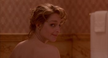 Movie still from “As Good as It Gets” (1997), directed by James L. Brooks – A person in a room near a wall; Close Up shot, Over the shoulder angle