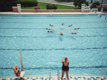 Movie still from “Some Kind of Heaven” (2020), directed by Lance Oppenheim – Extreme Wide shot, Overhead angle