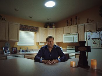 Movie still from “Some Kind of Heaven” (2020), directed by Lance Oppenheim – Medium shot, Low angle