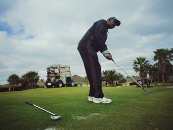 Movie still from “Some Kind of Heaven” (2020), directed by Lance Oppenheim – Wide shot, Low angle