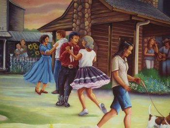 Movie still from “Some Kind of Heaven” (2020), directed by Lance Oppenheim – Wide shot, High angle