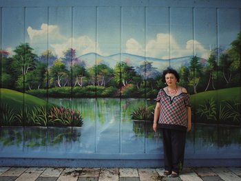 Movie still from “Some Kind of Heaven” (2020), directed by Lance Oppenheim – Wide shot, Low angle