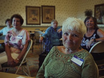 Movie still from “Some Kind of Heaven” (2020), directed by Lance Oppenheim – Medium shot, High angle