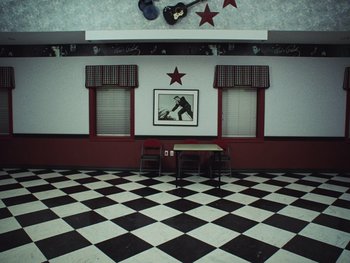 Movie still from “Some Kind of Heaven” (2020), directed by Lance Oppenheim – Extreme Wide shot, High angle