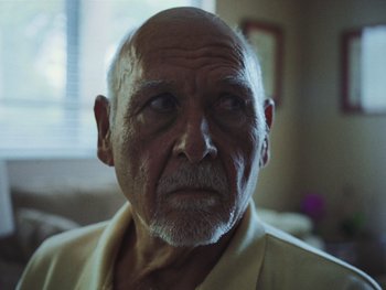 Movie still from “Some Kind of Heaven” (2020), directed by Lance Oppenheim – Close Up shot, Low angle