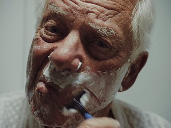 Movie still from “Some Kind of Heaven” (2020), directed by Lance Oppenheim – Extreme Close Up shot, Low angle