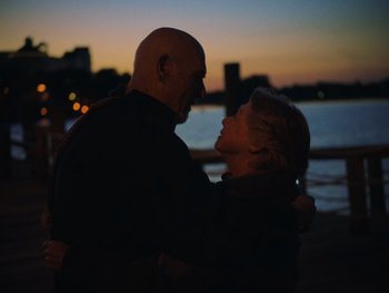 Movie still from “Some Kind of Heaven” (2020), directed by Lance Oppenheim – Medium shot, Low angle