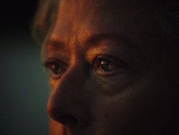 Movie still from “Some Kind of Heaven” (2020), directed by Lance Oppenheim – Extreme Close Up shot, Low angle