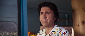 Movie still from “Assault on Precinct 13” (1976), directed by John Carpenter – A person wearing a colorful shirt; Close Up shot, Low angle