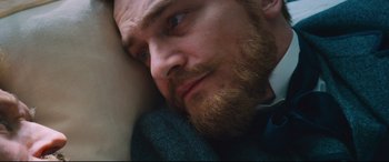 Movie still from “At Eternity's Gate” (2018), directed by Julian Schnabel – A person with a beard; Close Up shot, Low angle