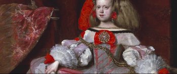 Movie still from “At Eternity's Gate” (2018), directed by Julian Schnabel – A painting of a woman in a dress; Close Up shot, High angle