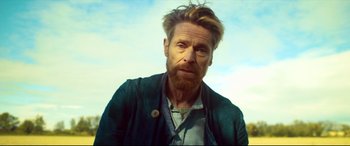 Movie still from “At Eternity's Gate” (2018), directed by Julian Schnabel – A person with a beard; Close Up shot, Low angle