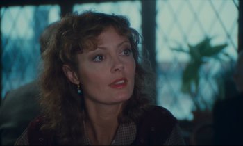 Movie still from “Atlantic City” (1980), directed by Louis Malle – A person sitting in front of a window; Close Up shot, Over the shoulder angle